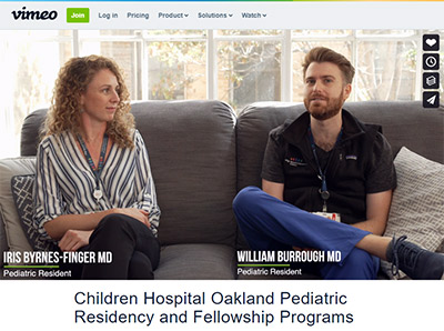 Pediatric Residency and Fellowship at UCSF Benioff Children's hospital oakland 